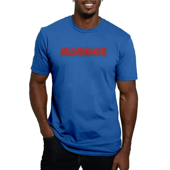 CafePress - #I LOVE UKRAINE Design. Buy Now T Shirt - Men's Fitted T-Shirt