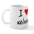 thumbnail image 1 of CafePress - I LOVE Wolves Mug - 11 oz Ceramic Mug - Novelty Coffee Tea Cup, 1 of 6