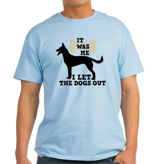 CafePress - I Let The Dogs Out Light T Shirt - Men's Classic Graphic T-Shirt