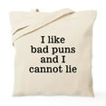 thumbnail image 1 of CafePress - I Like Bad Puns Tote Bag - Unisex Canvas Tote Bag, Beige, 1-Piece, 1 of 8