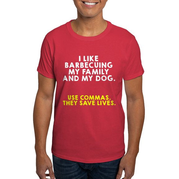 CafePress - I Like Barbecuing My Family Dark T Shirt - Men's Classic Graphic Cotton T-Shirt