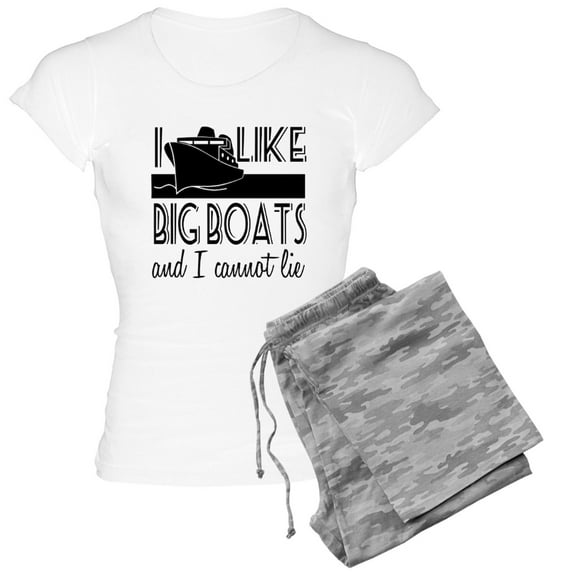 CafePress - I Like Big Boats - Women's Light Pajamas