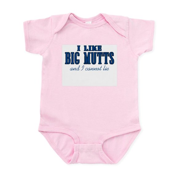 CafePress - I Like Big Mutts Body Suit - Baby Light Bodysuit, Size Newborn - 24 Months