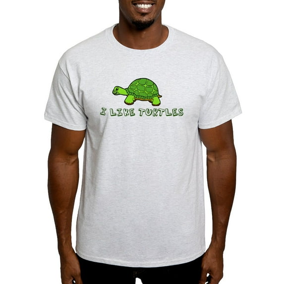 CafePress - I Like Turtles Light T Shirt - Men's Classic Graphic T-Shirt