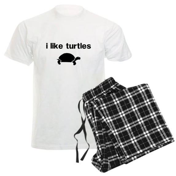 CafePress - I Like Turtles Pajamas - Men's Light Loose Fit Cotton Pajama Set