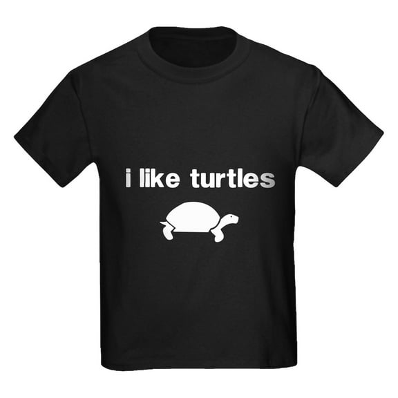 CafePress - I Like Turtles T Shirt - Dark T-Shirt Kids XS-XL
