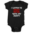 thumbnail image 1 of CafePress - I Listen To Heavy Metal With My Daddy Baby Bodysui - Cute Infant Bodysuit Baby Romper, 1 of 1