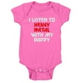 thumbnail image 1 of CafePress - I Listen To Heavy Metal With My Daddy Baby Bodysui - Cute Infant Bodysuit Baby Romper, 1 of 1