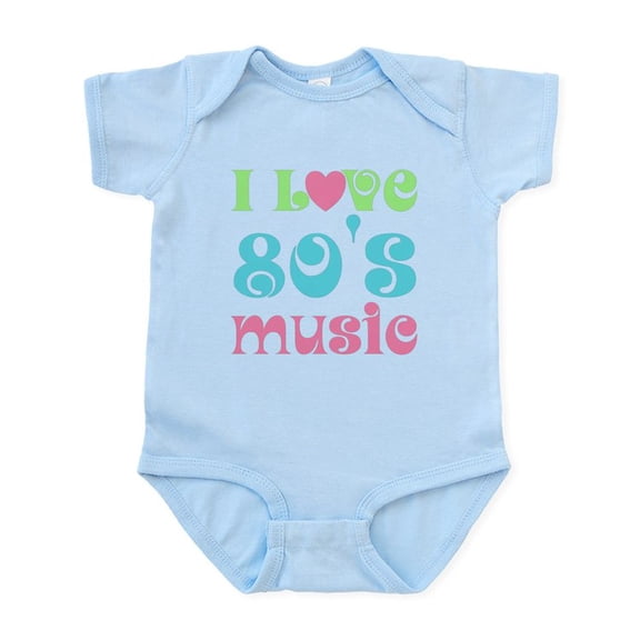 CafePress - I Love 80'S Music Infant Bodysuit - Baby Light Bodysuit, Size Newborn - 24 Months