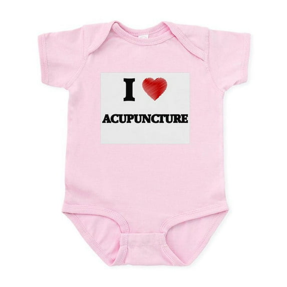 CafePress - I Love ACUPUNCTURE Body Suit - Baby Light Bodysuit, Size Newborn - 24 Months