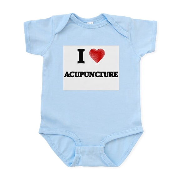 CafePress - I Love ACUPUNCTURE Body Suit - Baby Light Bodysuit, Size Newborn - 24 Months