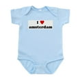 thumbnail image 1 of CafePress - I Love Amsterdam Infant Bodysuit - Baby Light Bodysuit, Size Newborn - 24 Months, 1 of 4