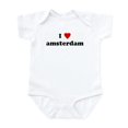 thumbnail image 1 of CafePress - I Love Amsterdam Infant Bodysuit - Baby Light Bodysuit, Size Newborn - 24 Months, 1 of 4