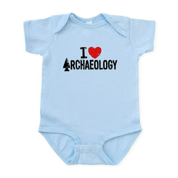CafePress - I Love Archaeology Infant Bodysuit - Baby Light Bodysuit, Size Newborn - 24 Months
