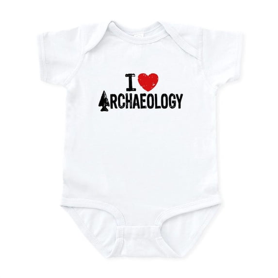 CafePress - I Love Archaeology Infant Bodysuit - Baby Light Bodysuit, Size Newborn - 24 Months