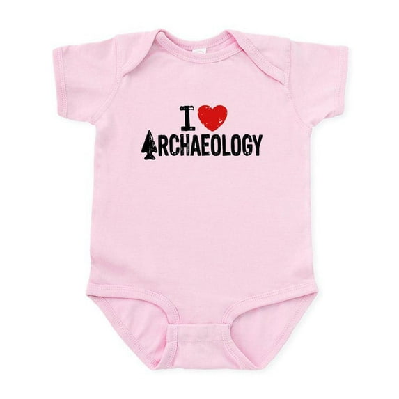 CafePress - I Love Archaeology Infant Bodysuit - Baby Light Bodysuit, Size Newborn - 24 Months