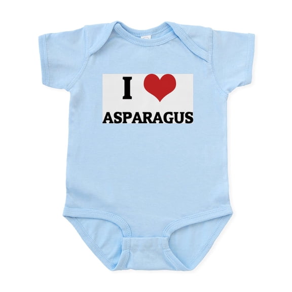 CafePress - I Love Asparagus Infant Creeper - Baby Light Bodysuit, Size Newborn - 24 Months