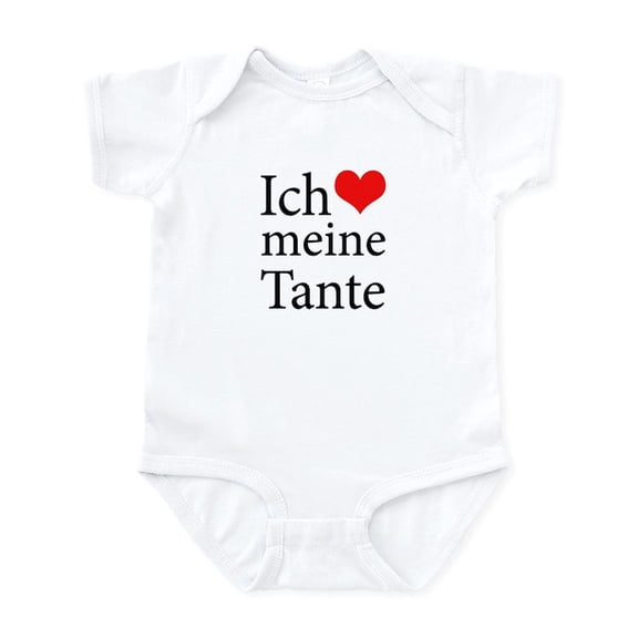 CafePress - I Love Aunt (German) Infant Bodysuit - Baby Light Bodysuit, Size Newborn - 24 Months