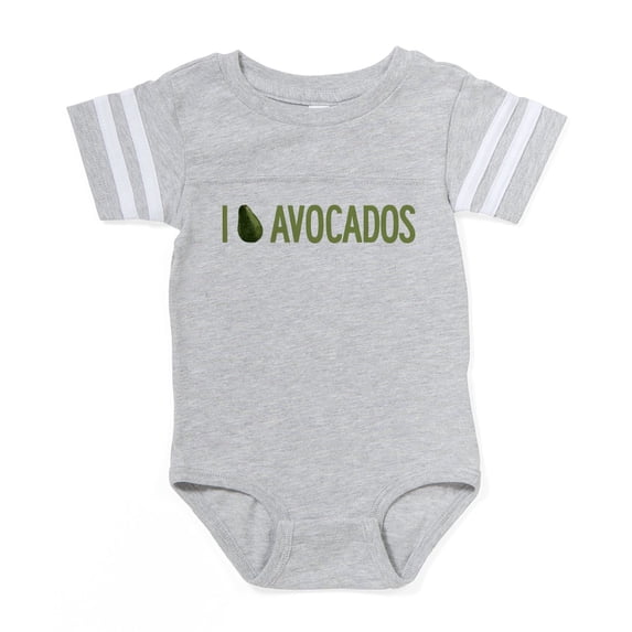 CafePress - I Love Avocados - Cute Infant Baby Football Bodysuit