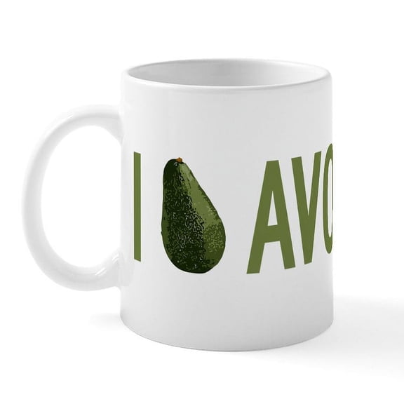 CafePress - I Love Avocados Mug - 11 oz Ceramic Mug - Novelty Coffee Tea Cup