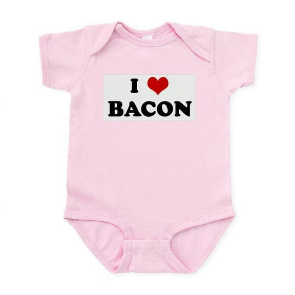 CafePress - I Love BACON Infant Bodysuit - Baby Light Bodysuit, Size Newborn - 24 Months