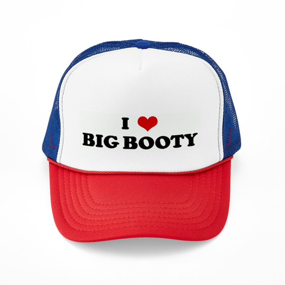 CafePress - I Love BIG BOOTY - Adjustable Unisex Printed Trucker Hat with Mesh Back
