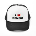 thumbnail image 1 of CafePress - I Love BINGO - Adjustable Unisex Printed Trucker Hat with Mesh Back, 1 of 8