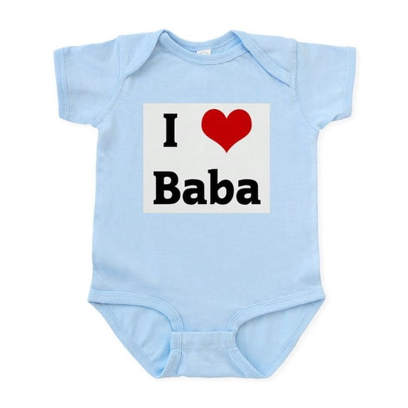 CafePress - I Love Baba Infant Bodysuit - Baby Light Bodysuit, Size Newborn - 24 Months