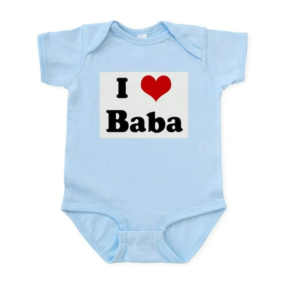 CafePress - I Love Baba Infant Bodysuit - Baby Light Bodysuit, Size Newborn - 24 Months