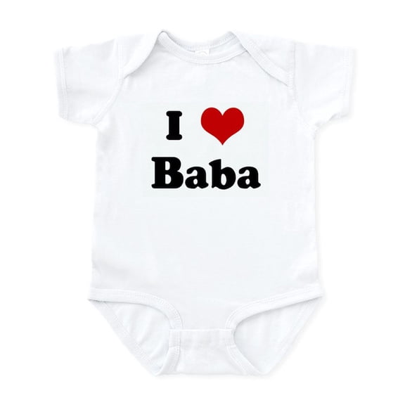 CafePress - I Love Baba Infant Bodysuit - Baby Light Bodysuit, Size Newborn - 24 Months
