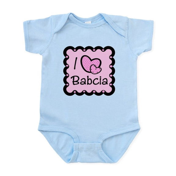 CafePress - I Love Babcia Infant Bodysuit - Baby Light Bodysuit, Size Newborn - 24 Months