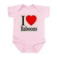 thumbnail image 1 of CafePress - I Love Baboons Infant Creeper - Baby Light Bodysuit, Size Newborn - 24 Months, 1 of 4