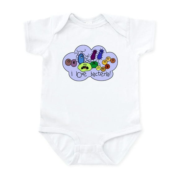 CafePress - I Love Bacteria Infant Bodysuit - Baby Light Bodysuit, Size Newborn - 24 Months
