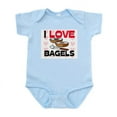 thumbnail image 1 of CafePress - I Love Bagels Infant Bodysuit - Baby Light Bodysuit, Size Newborn - 24 Months, 1 of 4