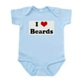 thumbnail image 1 of CafePress - I Love Beards Infant Bodysuit - Baby Light Bodysuit, Size Newborn - 24 Months, 1 of 4