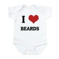 thumbnail image 1 of CafePress - I Love Beards Infant Creeper - Baby Light Bodysuit, Size Newborn - 24 Months, 1 of 4