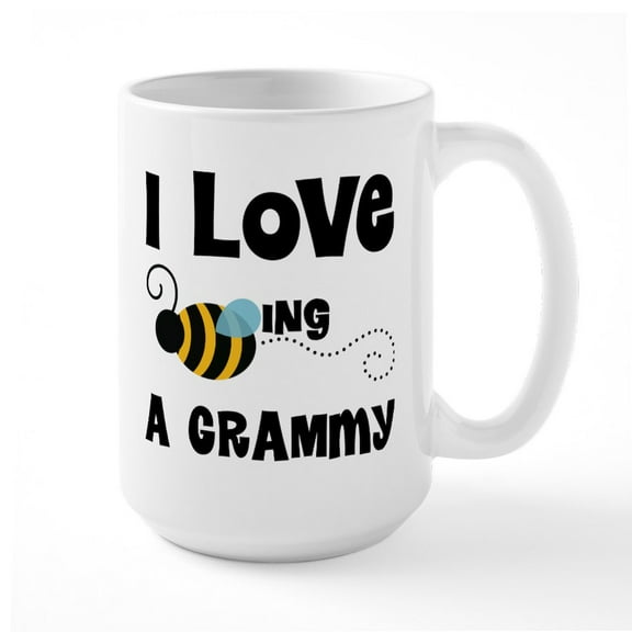 CafePress - I Love Being A Grammy Large Mug - 15 oz Ceramic Large White Novelty Mug