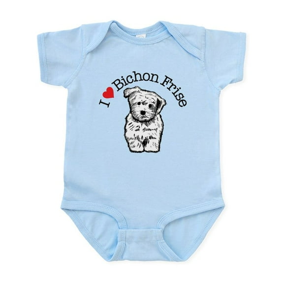 CafePress - I Love Bichon Frise Baby Light Bodysuit - Baby Light Bodysuit, Size Newborn - 24 Months