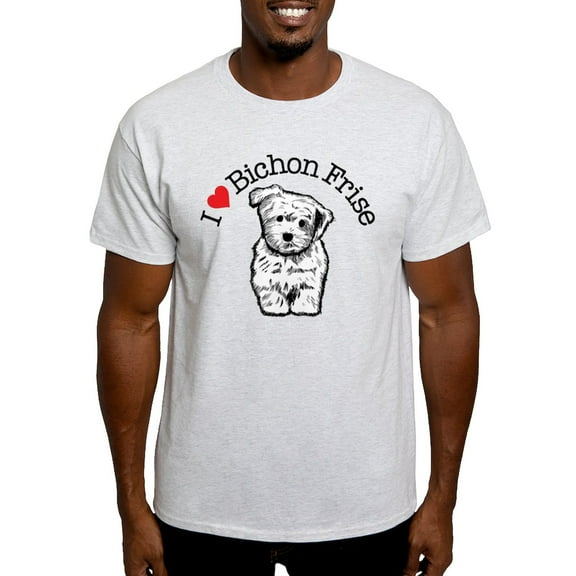 CafePress - I Love Bichon Frise Light T Shirt - Men's Classic Graphic T-Shirt
