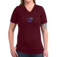 thumbnail image 1 of CafePress - I Love Bingo Women's V Neck Dark T Shirt - Women's V-Neck Dark T-Shirt, 1 of 1