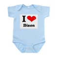 thumbnail image 1 of CafePress - I Love Bison Infant Bodysuit - Baby Light Bodysuit, Size Newborn - 24 Months, 1 of 4