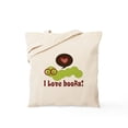 thumbnail image 1 of CafePress - I Love Books Bookworm Tote Bag - Unisex Canvas Tote Bag, Beige, 1-Piece, 1 of 8
