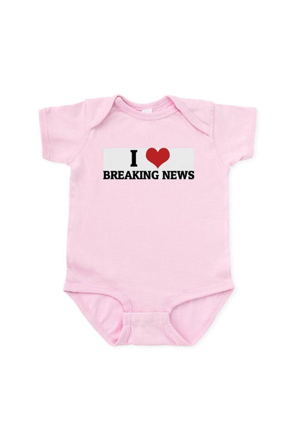 - I Love Breaking News Infant Creeper - Baby Light Bodysuit, Size Newborn - 24 Months