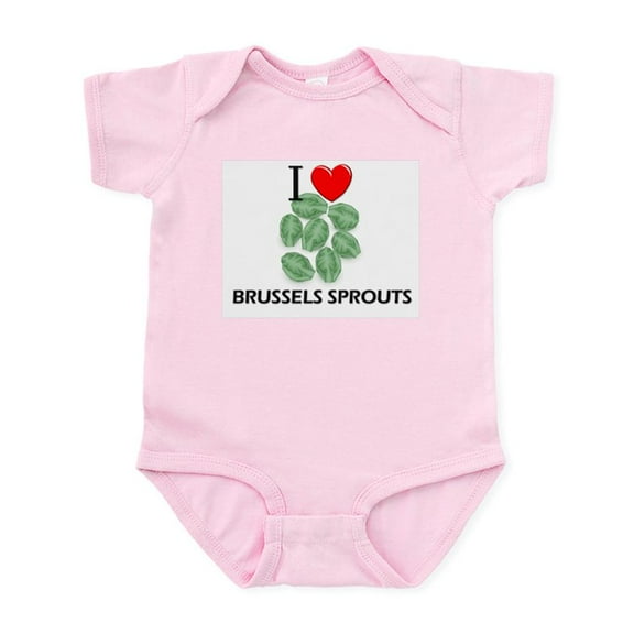 CafePress - I Love Brussels Sprouts Infant Bodysuit - Baby Light Bodysuit, Size Newborn - 24 Months