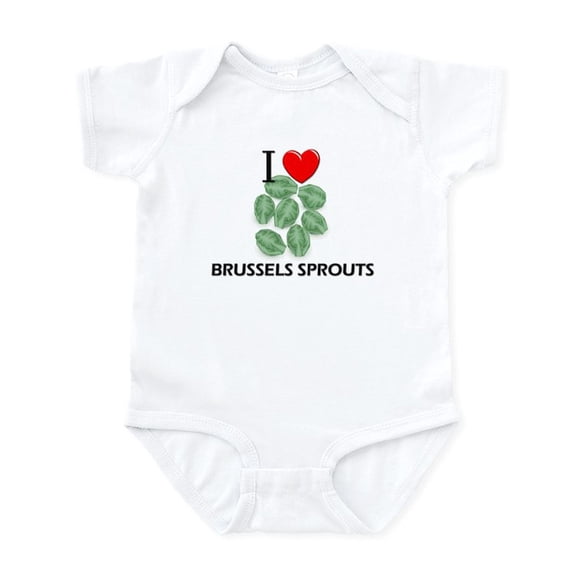CafePress - I Love Brussels Sprouts Infant Bodysuit - Baby Light Bodysuit, Size Newborn - 24 Months
