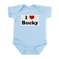 thumbnail image 1 of CafePress - I Love Bucky Infant Bodysuit - Baby Light Bodysuit, Size Newborn - 24 Months, 1 of 4