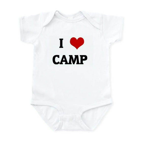 CafePress - I Love CAMP Infant Bodysuit - Baby Light Bodysuit, Size Newborn - 24 Months