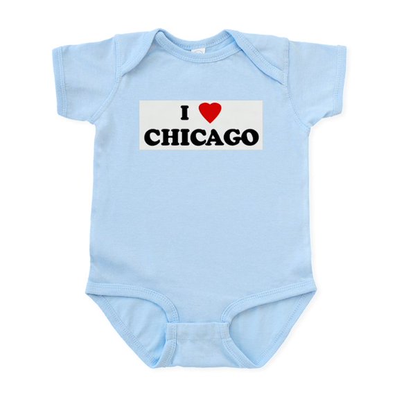 CafePress - I Love CHICAGO Infant Bodysuit - Baby Light Bodysuit, Size Newborn - 24 Months