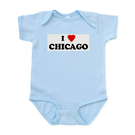 CafePress - I Love CHICAGO Infant Bodysuit - Baby Light Bodysuit, Size Newborn - 24 Months
