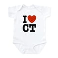 thumbnail image 1 of CafePress - I Love CT Infant Bodysuit - Baby Light Bodysuit, Size Newborn - 24 Months, 1 of 4